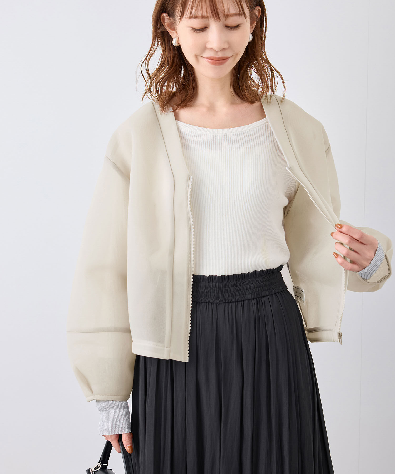 Rope&rsquo;Picnic「シアーダンボールブルゾン」|ブルゾン・スタジャン|