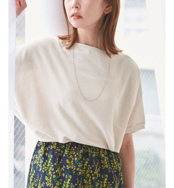 Rope&rsquo;Picnic「【UVカット・吸水速乾・遮熱】Comfort Seriesコンフォートシリーズ/二の腕が隠れるニット」|ニット・セーター|