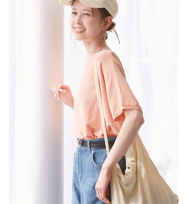 Rope&rsquo;Picnic「【UVカット・吸水速乾・遮熱】Comfort Seriesコンフォートシリーズ/二の腕が隠れるニット」|ニット・セーター|