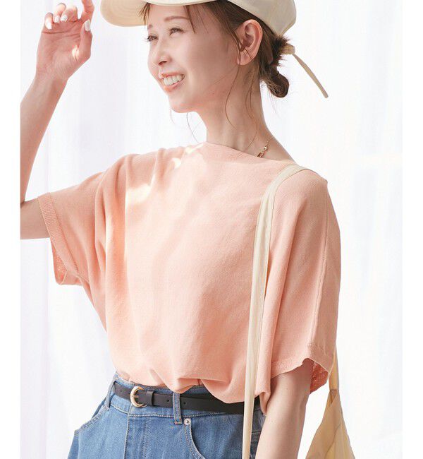 Rope&rsquo;Picnic「【UVカット・吸水速乾・遮熱】Comfort Seriesコンフォートシリーズ/二の腕が隠れるニット」|ニット・セーター|