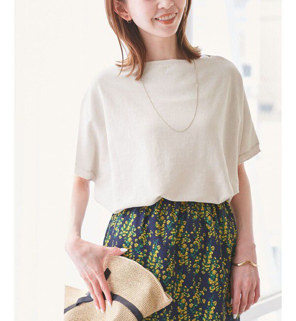 Rope&rsquo;Picnic「【UVカット・吸水速乾・遮熱】Comfort Seriesコンフォートシリーズ/二の腕が隠れるニット」|ニット・セーター|