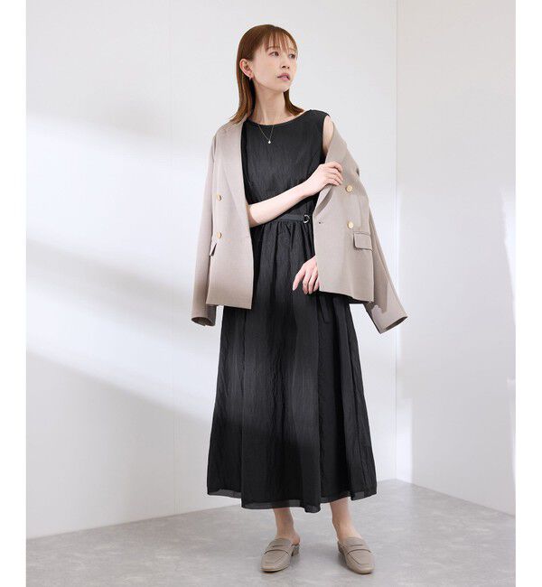 Rope&rsquo;Picnic「【emur/エミュール】ナイロンタフタデザインワンピース」|ワンピース|