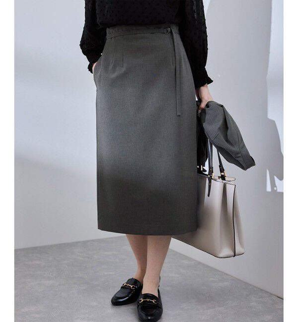 Rope&rsquo;Picnic「【UV対応】【リネンライク・シリーズ】アイラインスカート/通勤・セットアップ対応」|スカート|