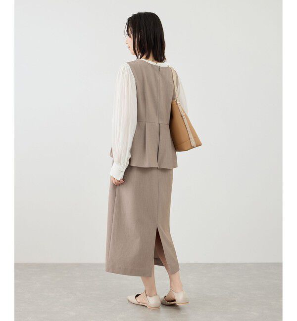 Rope&rsquo;Picnic「レイヤード風ペプラムジャンパースカート」|ワンピース|