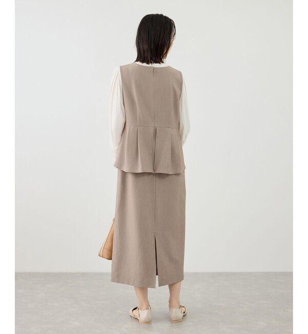 Rope&rsquo;Picnic「レイヤード風ペプラムジャンパースカート」|ワンピース|