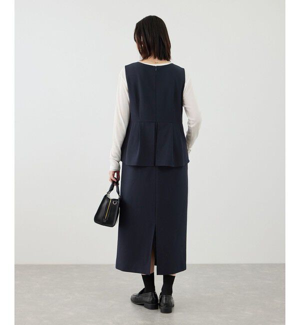 Rope&rsquo;Picnic「レイヤード風ペプラムジャンパースカート」|ワンピース|