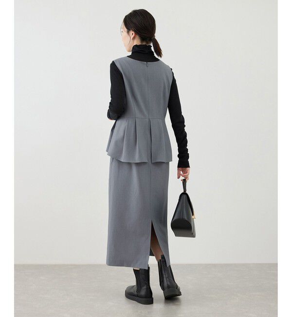 Rope&rsquo;Picnic「レイヤード風ペプラムジャンパースカート」|ワンピース|