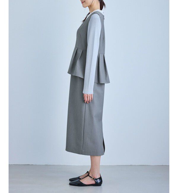 Rope&rsquo;Picnic「レイヤード風ペプラムジャンパースカート」|ワンピース|