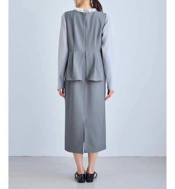 Rope&rsquo;Picnic「レイヤード風ペプラムジャンパースカート」|ワンピース|