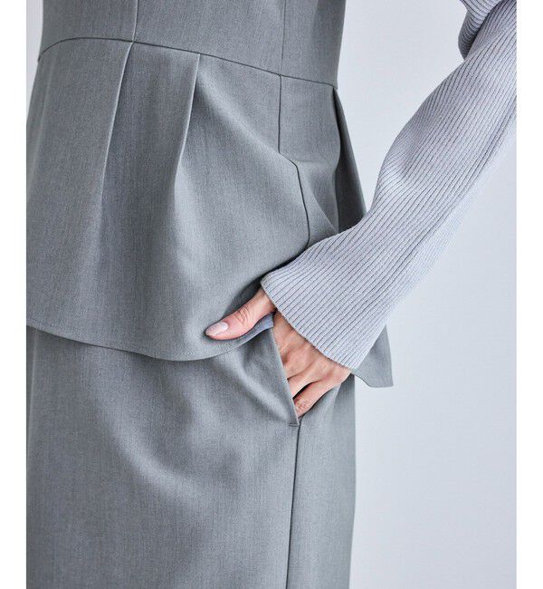 Rope&rsquo;Picnic「レイヤード風ペプラムジャンパースカート」|ワンピース|