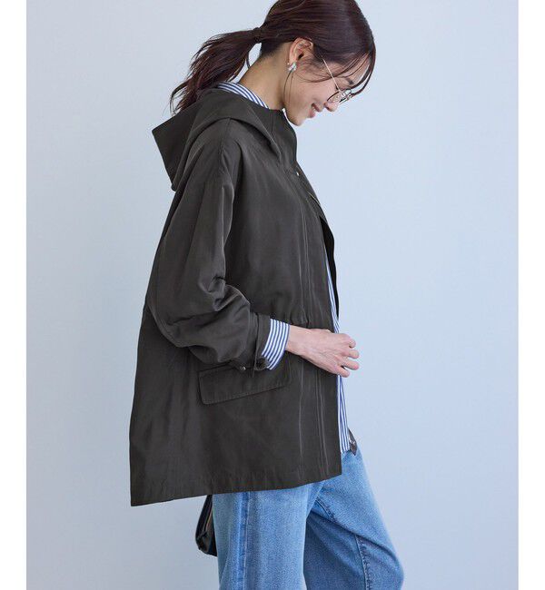 Rope&rsquo;Picnic「ミドル丈マウンテンパーカー スプリングコート/撥水・花粉ガード」|その他|チャコール(06)