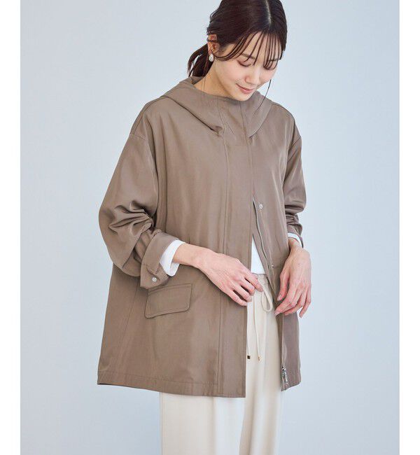 Rope&rsquo;Picnic「ミドル丈マウンテンパーカー スプリングコート/撥水・花粉ガード」|その他|ブラウン(20)