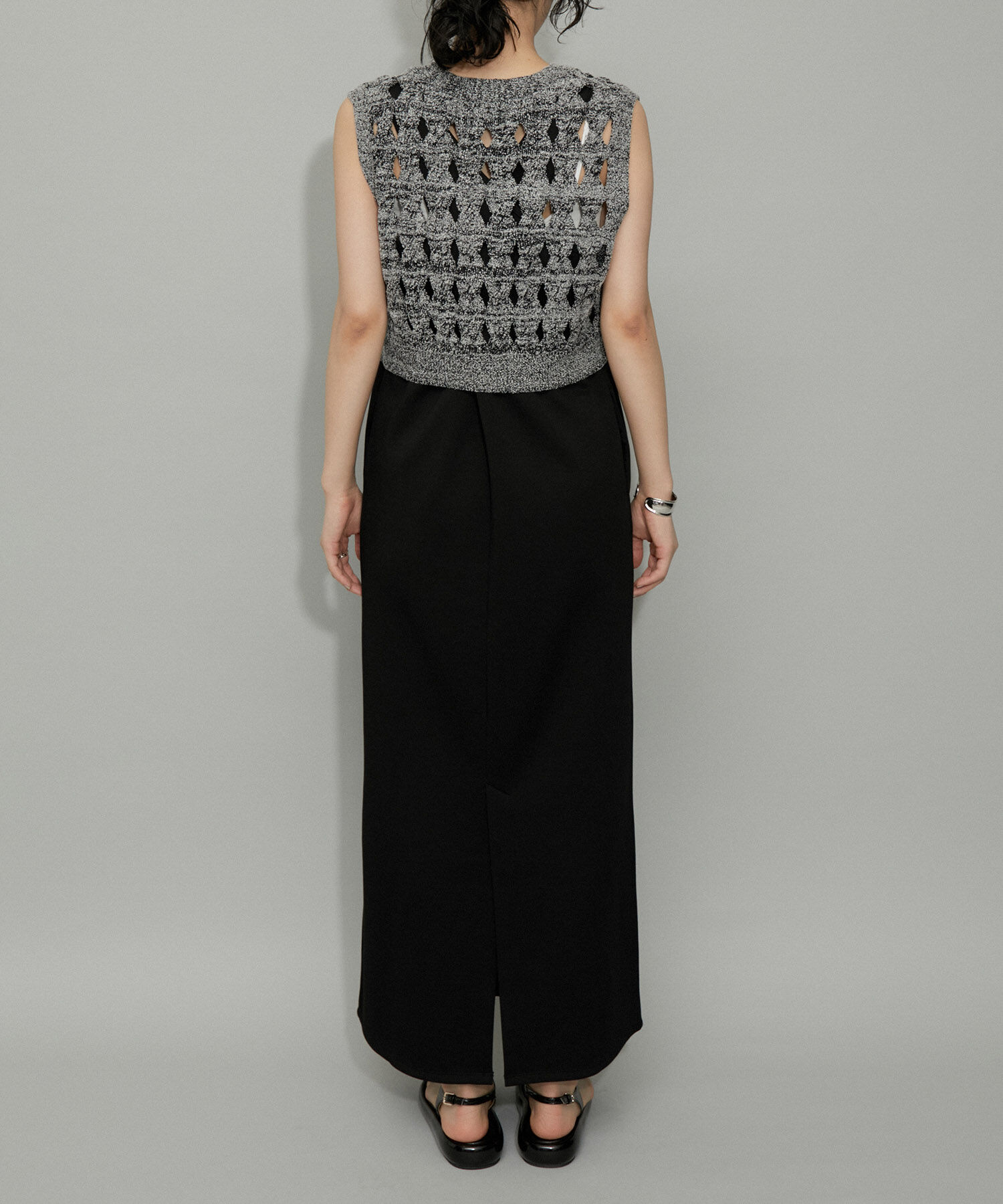 ADAM ET ROPE'「【再入荷・WEB限定・セットアイテム】パターンニットジレコンビワンピース」|ワンピース|