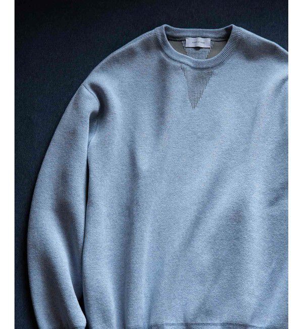 ADAM ET ROPE'「ヘビーウェイト 杢スウェット ニット / ユニセックス」|スウェット・ジャージ|ブルー系(45)