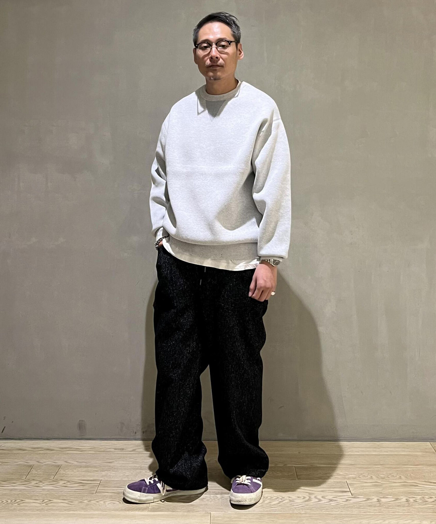 ADAM ET ROPE'「ヘビーウェイト 杢スウェット ニット / ユニセックス」|スウェット・ジャージ|