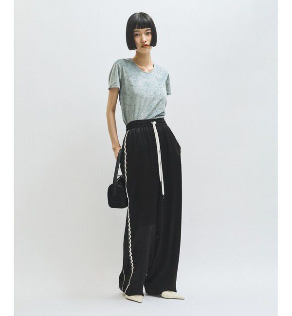 ADAM ET ROPE'「サイドレーストラックパンツ」|チノ|