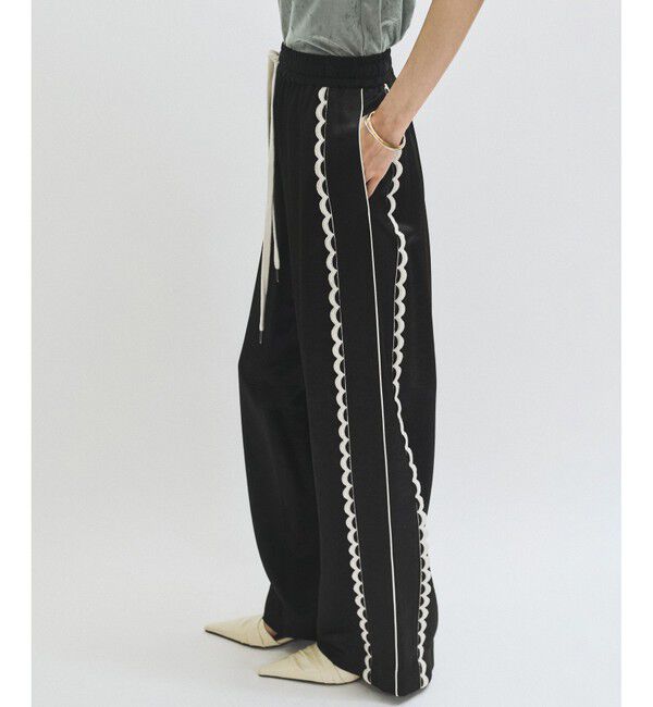 ADAM ET ROPE'「サイドレーストラックパンツ」|チノ|