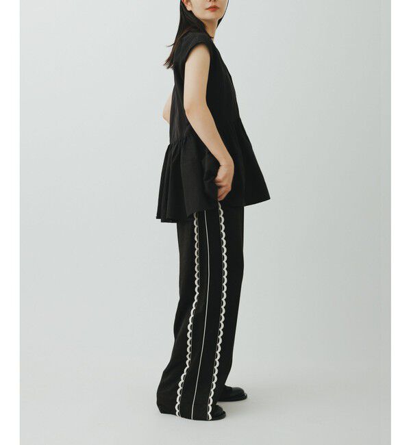 ADAM ET ROPE'「サイドレーストラックパンツ」|チノ|