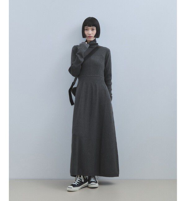 ADAM ET ROPE'「【WEB限定】MIXパターンニットワンピース」|ワンピース|