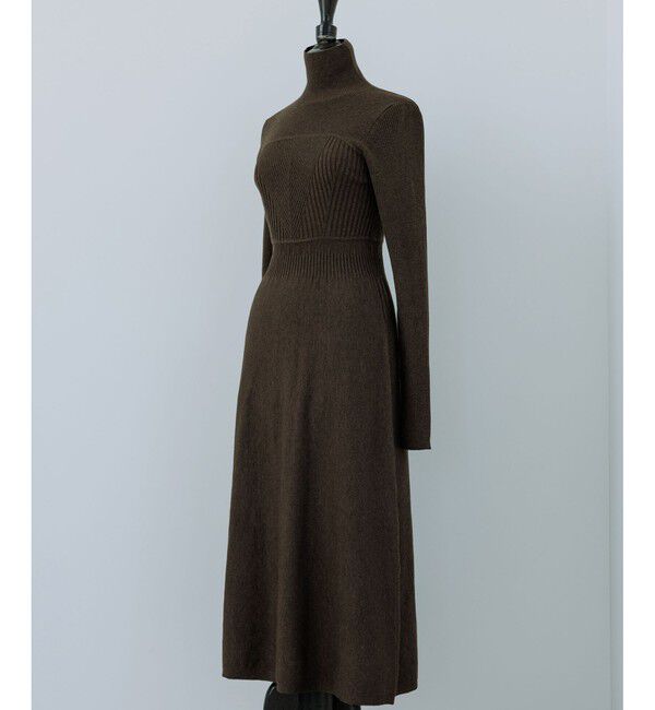 ADAM ET ROPE'「【WEB限定】MIXパターンニットワンピース」|ワンピース|