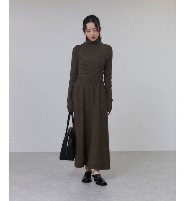 ADAM ET ROPE'「【WEB限定】MIXパターンニットワンピース」|ワンピース|