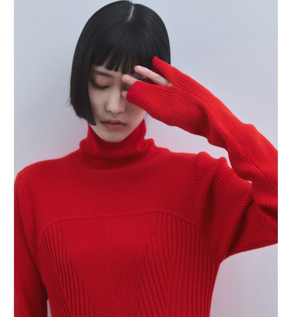 ADAM ET ROPE'「【WEB限定】MIXパターンニットワンピース」|ワンピース|