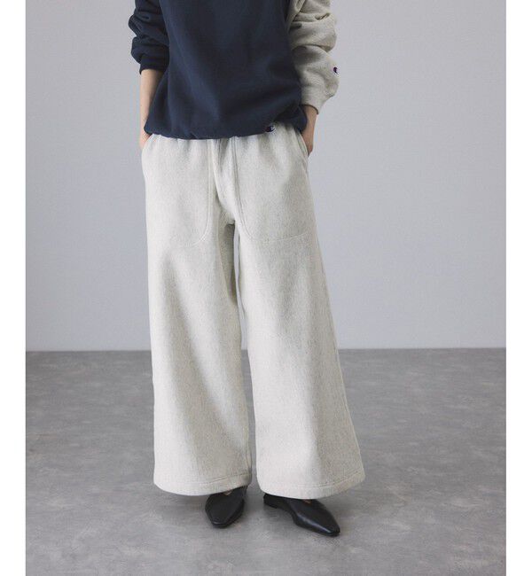 ADAM ET ROPE'「【Champion for ADAM ET ROPE'】別注 RW SWEAT WIDE PANTS」|チノ|オフホワイト(15)