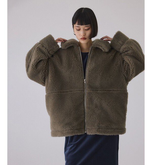 ADAM ET ROPE'「スウィッチングボアブルゾン」|ブルゾン・スタジャン|カーキー系(39)