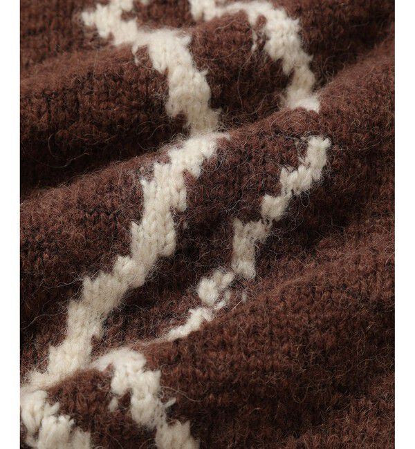 ADAM ET ROPE'「【CMMN SWDN/コモン スウェーデン】Rug artwork Cardigan」|カーディガン|