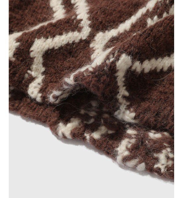 ADAM ET ROPE'「【CMMN SWDN/コモン スウェーデン】Rug artwork Cardigan」|カーディガン|