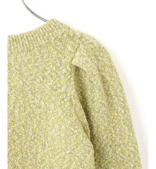 ADAM ET ROPE'「【サステナブル】カラーメランジパフスリーブカーディガン」|カーディガン|