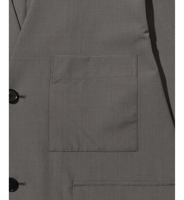 ADAM ET ROPE'「ドライウーステッドノーカラーカーディガン」|カーディガン|