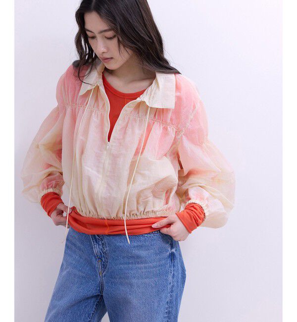 ADAM ET ROPE'「【WEB限定】ドロストネックギャザーブルゾン」|シャツ・ブラウス|