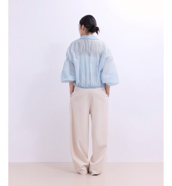 ADAM ET ROPE'「【WEB限定】ドロストネックギャザーブルゾン」|シャツ・ブラウス|