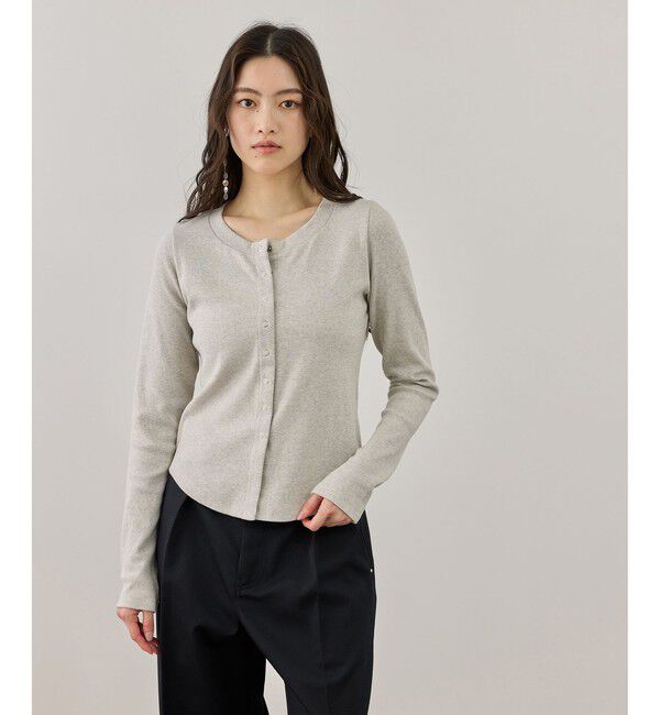 ADAM ET ROPE'「シークインフラワービスチェセットカーディガン」|カーディガン|