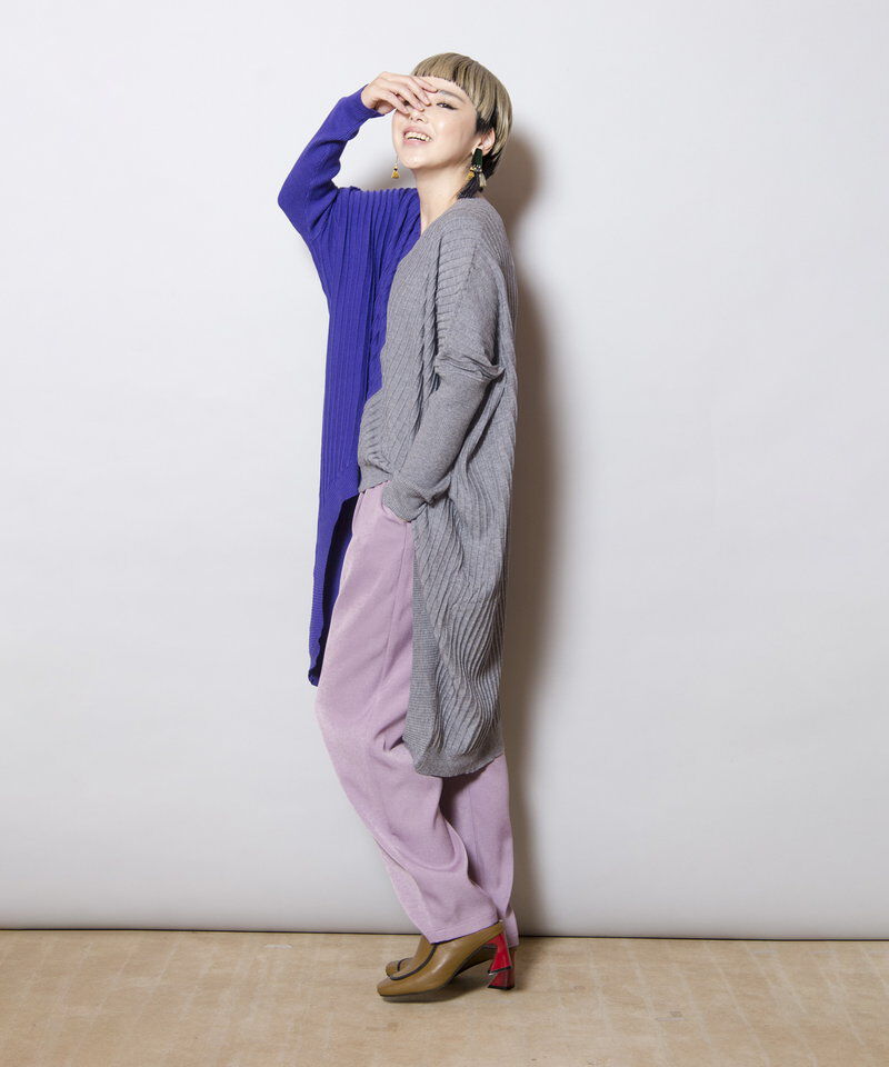  「ラウンドヘムリブニットプルオーバー」|ニット・セーター|