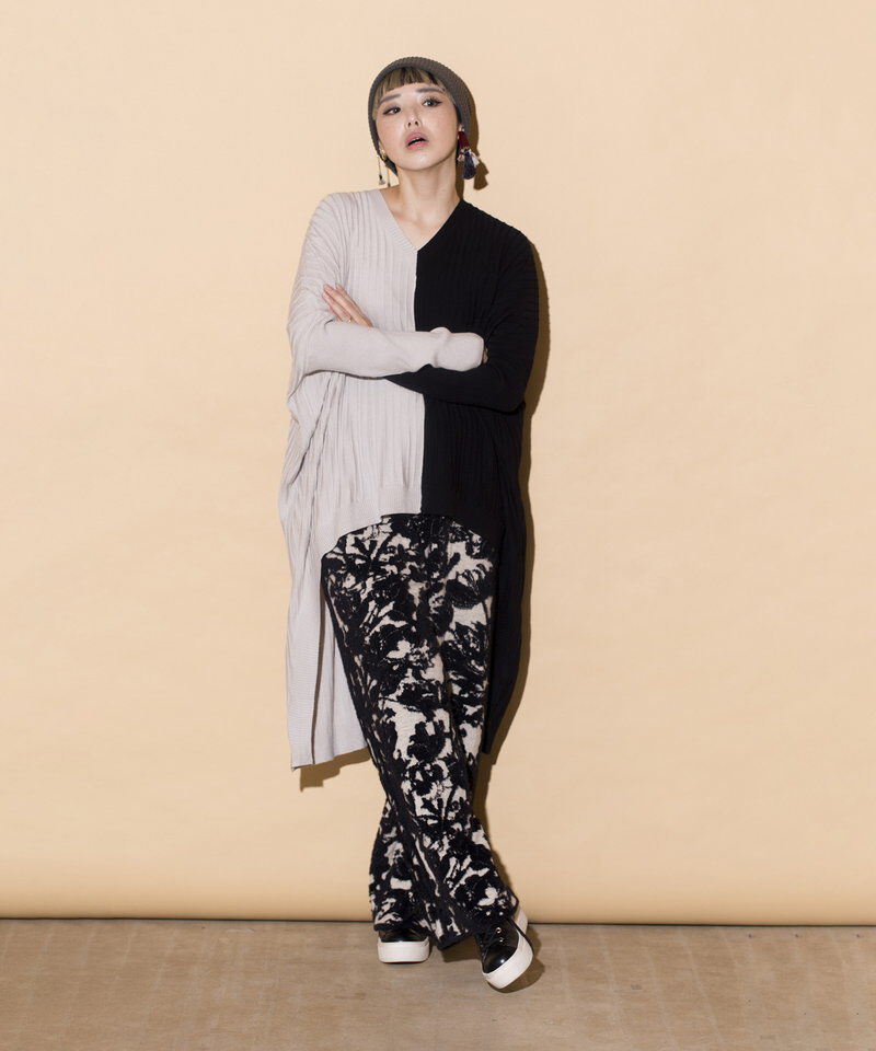  「ラウンドヘムリブニットプルオーバー」|ニット・セーター|