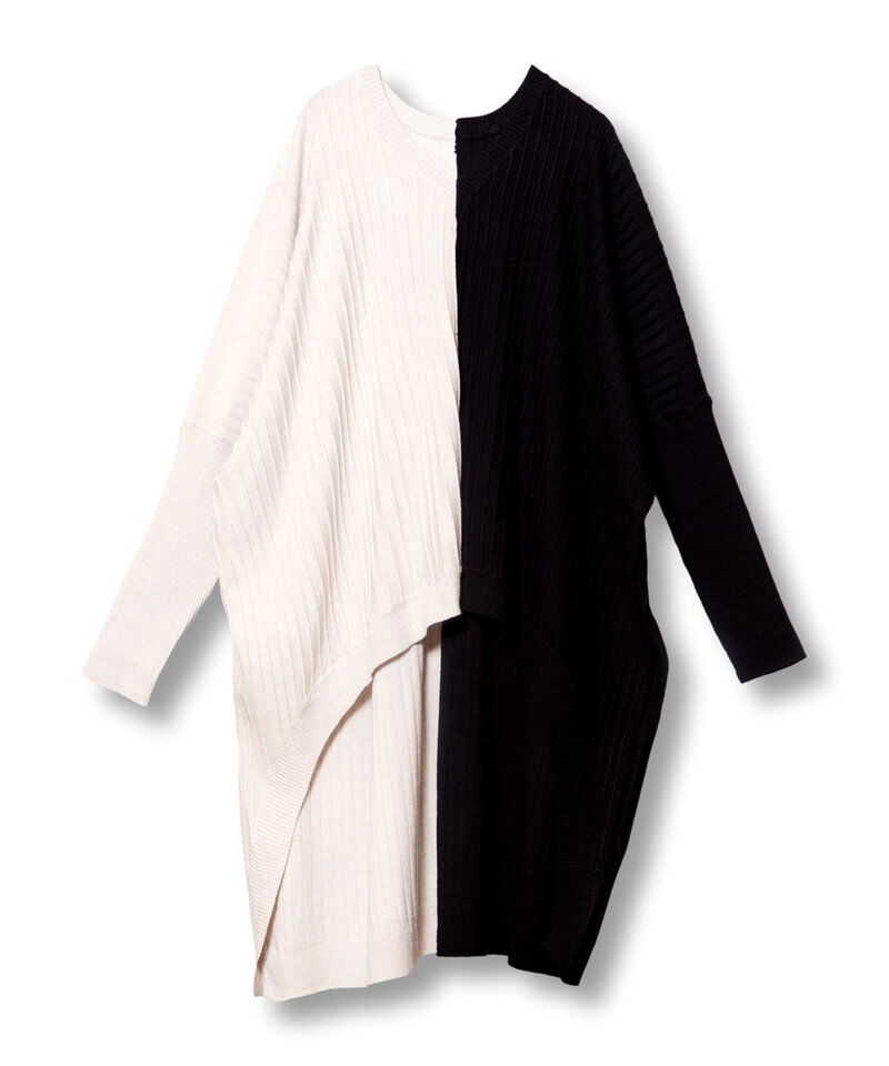  「ラウンドヘムリブニットプルオーバー」|ニット・セーター|