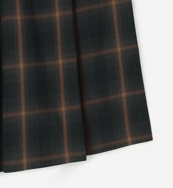  「nicholson & nicholson | ウォッシュドコットン チェック タックスカート WOMEN」|スカート|