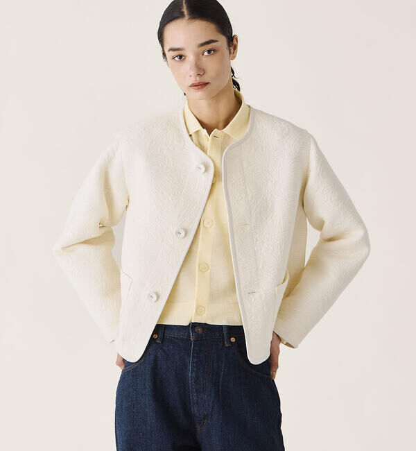 ORCIVAL「ORCIVAL | ジャガード 衿付きニットカーディガン WOMEN」|ニット・セーター|