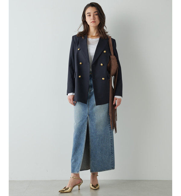  「デニムスリットスカート」|スカート|