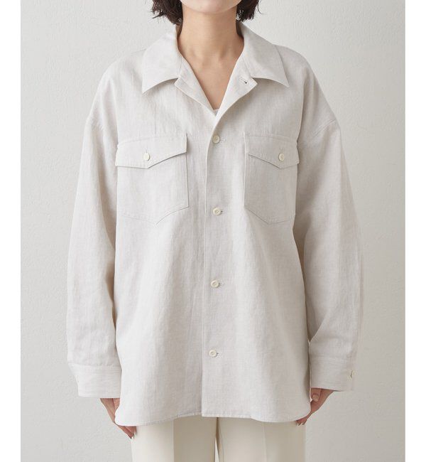 Drawing Numbers「【Drawing Numbers】コットンリネンデニムシャツ」|シャツ・ブラウス|