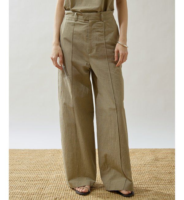 Drawing Numbers「【Drawing Numbers】オーガニックコットンチェックワイドパンツ」|チノ|