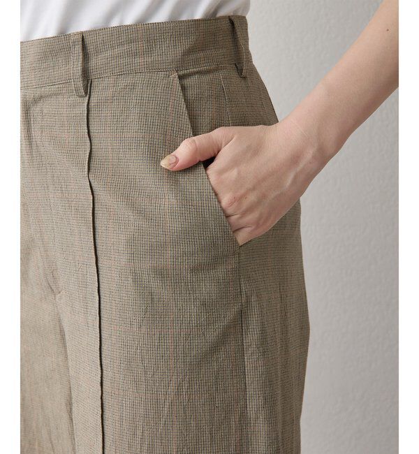 Drawing Numbers「【Drawing Numbers】オーガニックコットンチェックワイドパンツ」|チノ|