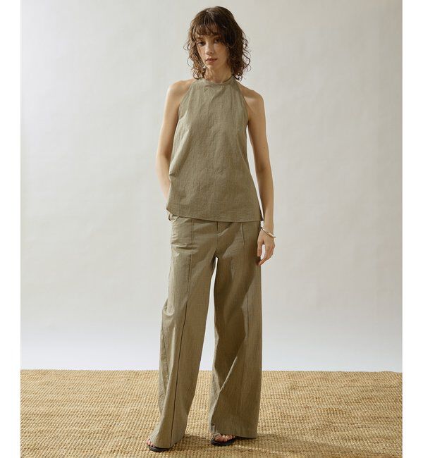 Drawing Numbers「【Drawing Numbers】オーガニックコットンチェックワイドパンツ」|チノ|