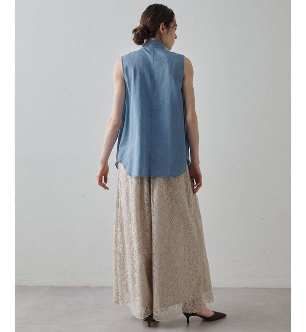 Drawing Numbers「【Drawing Numbers】リネンリバーレースワイドキュロットパンツ」|チノ|