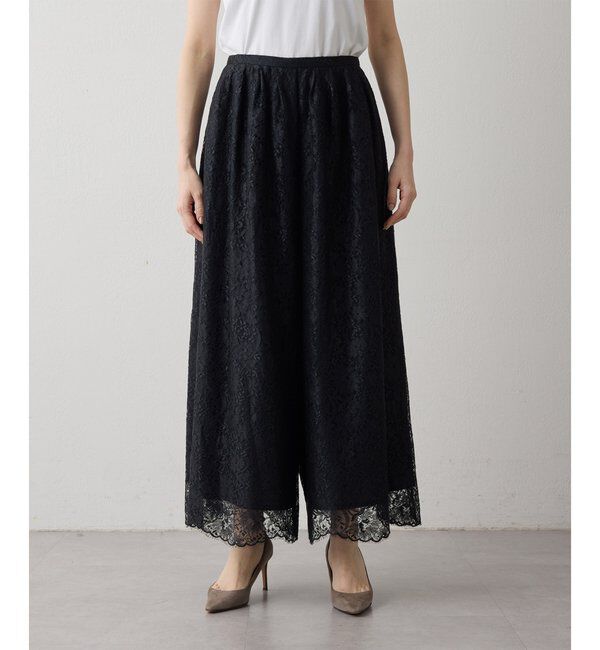 Drawing Numbers「【Drawing Numbers】リネンリバーレースワイドキュロットパンツ」|チノ|