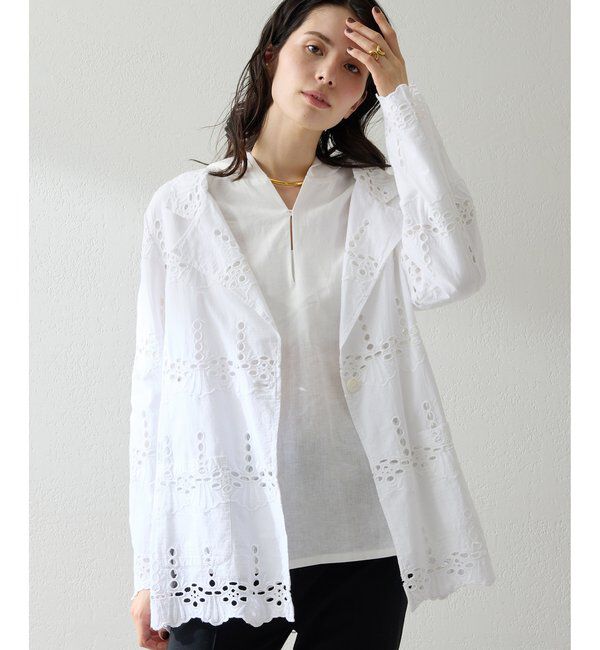  「レースジャケット」|テーラードジャケット|オフホワイト