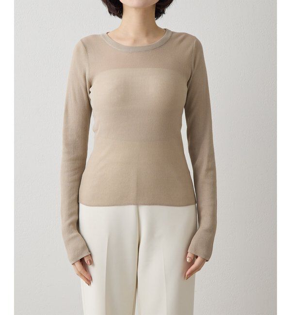  「シアーリブニットプルオーバー」|ニット・セーター|