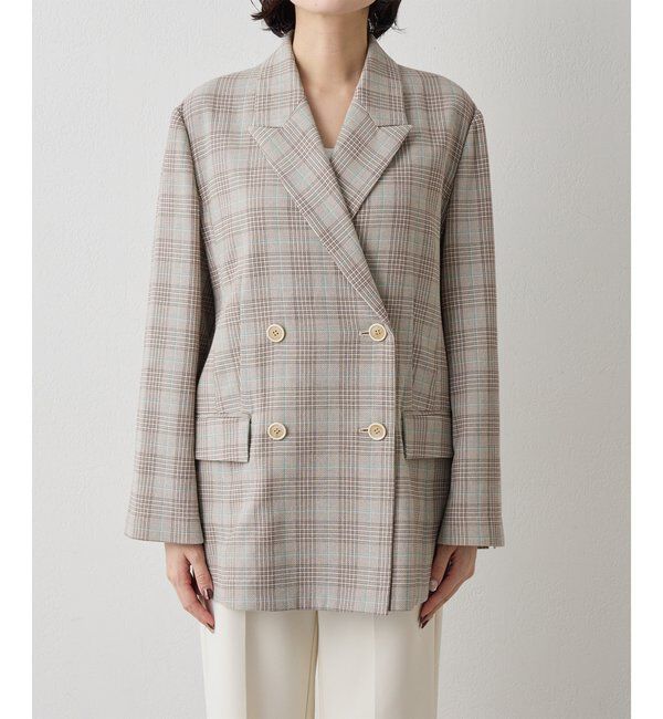  「コットンチェックテーラージャケット」|テーラードジャケット|